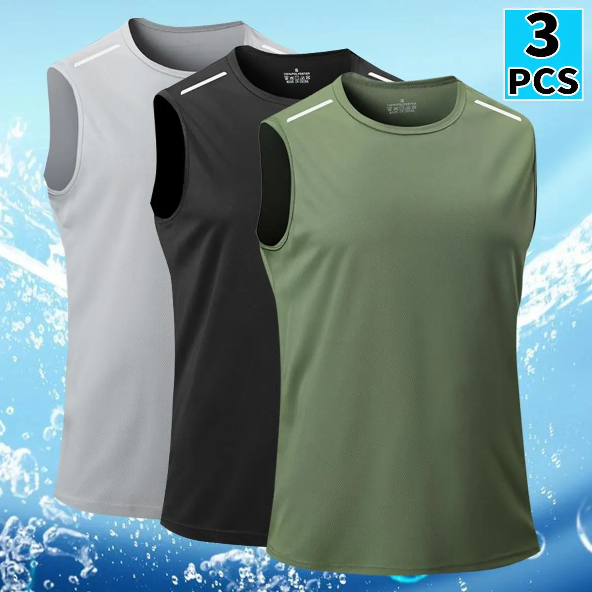 Military green + black + light gray