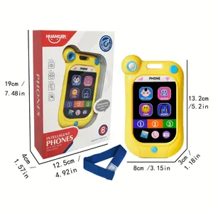 Baby Cry-Stop Device, Realistic Touchscreen Sensory Play Infant Cute Smartphone Toy, Car Bed Hanging Music Toy, Noise Sound Machine, Safe & Eco-Friendly Material（Unpowered  2*AAA batteries need to be provided separately)