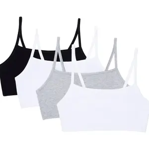 Womens Spaghetti Strap Cotton Pullover Sports Bra Value Pack