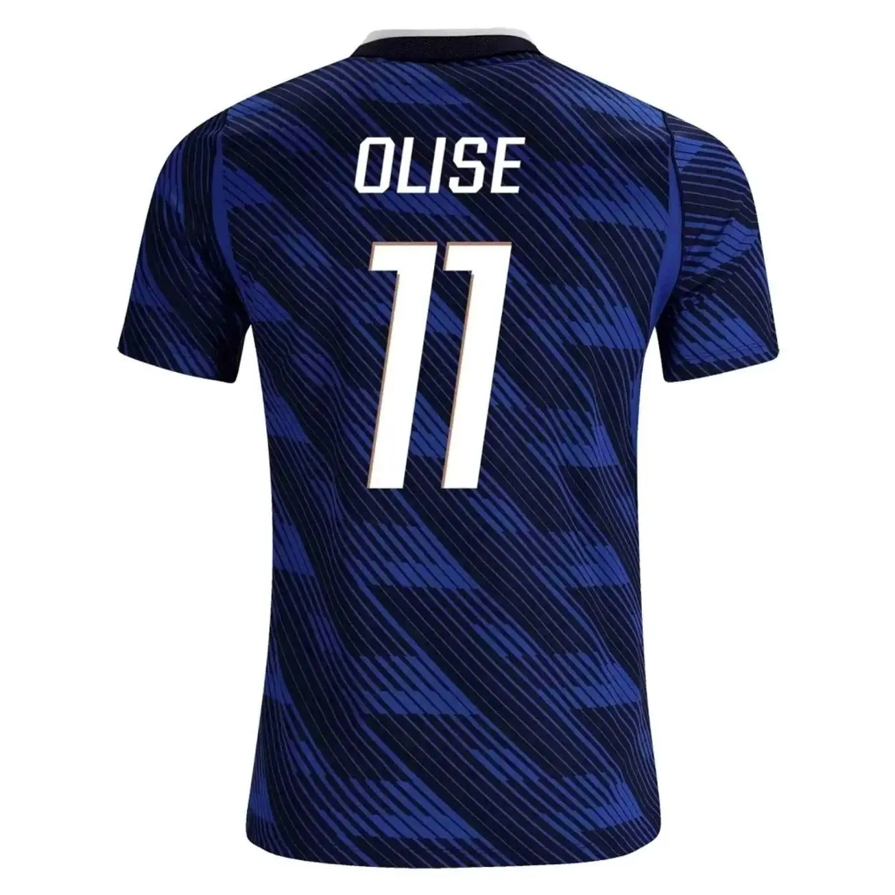 Unisex Soccer Mens Athletic Short Sleeve Football Shirt Sports Fan Training Top Breathable Lightweight Casual Streetwear Olise 2026 Home Stadium Replica Jersey - Blue