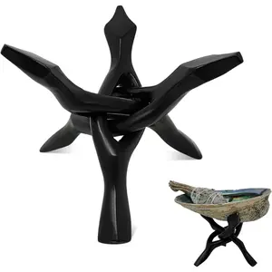 Tripod Stand - Home Decor Holder for Abalone Shell for Display or smudging, Crystal Ball, Trinket & Jewelry Dish, Bowls, Geodes, & More!Heavy Duty