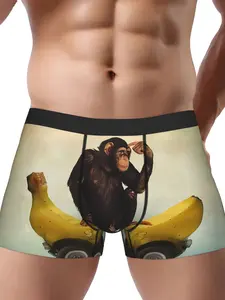 Sparky Monkey Electrical Services Unique Underwear Design Comfortable Men'S Boxer Briefs Machine Washable