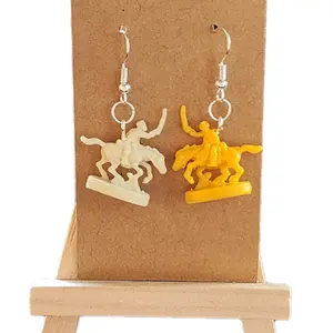 Vintage Handmade Western Rodeo Earrings for Women Unique Hook Design High-Quality Materials One-of-a-Kind Style Perfect for Any Outfit