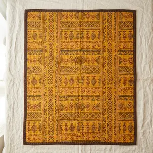 The Turmeric Tribal Kantha Quilt
