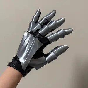 Mechanical Cosplay Knight Hand Gloves, High Flexibility 3D Printed Armor Mitts, Flexible & Durable Design, Perfect for Role-Playing