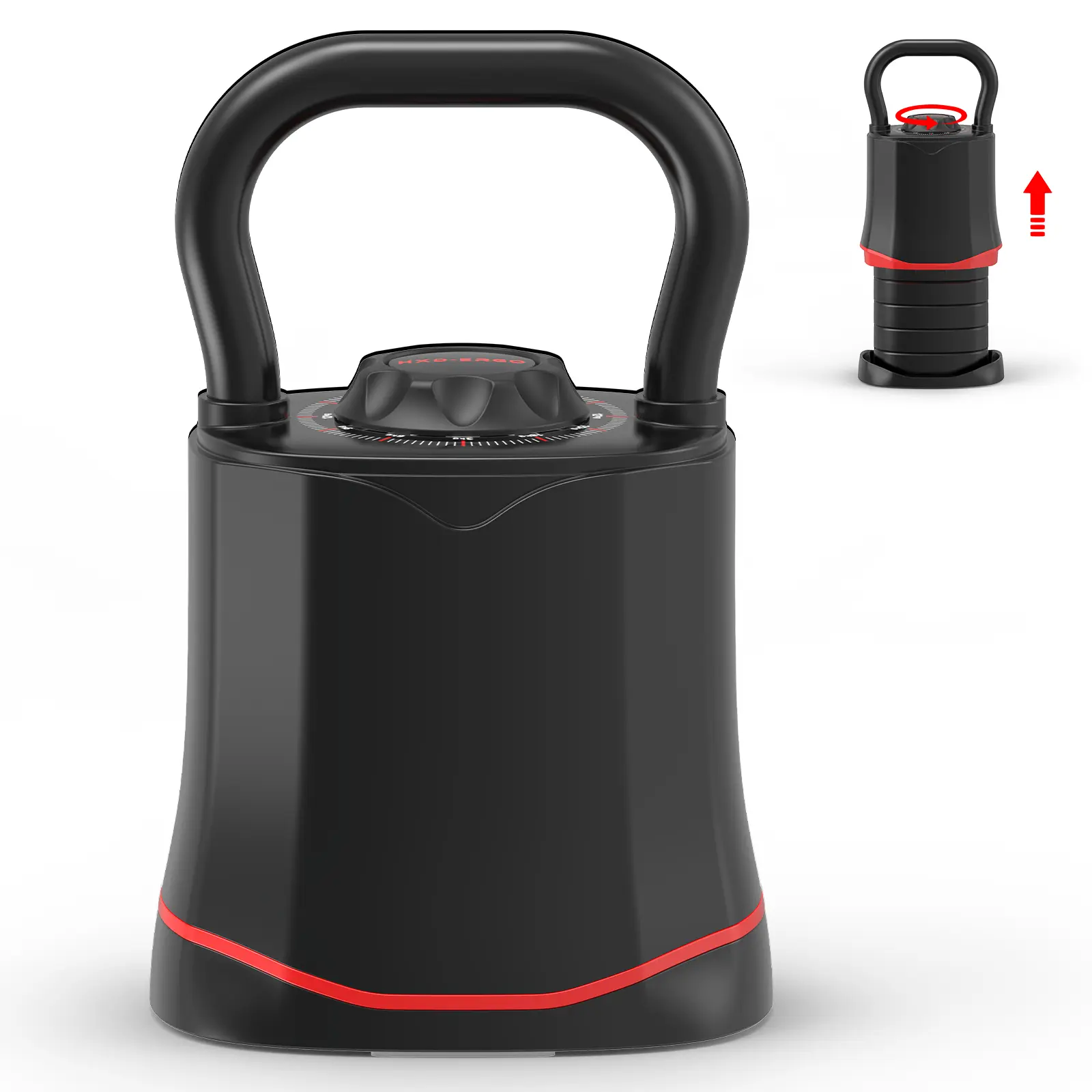 HXD-ERGO Adjustable Kettlebell Weight Set - Quickly Adjusts Weights Available in Various Pounds - Ergonomic Kettlebell Sets for Home Gym Strength Training equipment