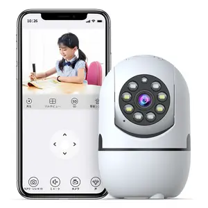 Security Camera Network Wi-Fi 3 Megapixels Pet Dome Surveillance Indoor Monitor with Automatic Tracking & Two-Way Talk Function for Home Monitoring
