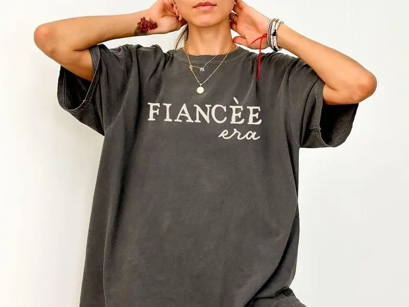 Comfort Colors In My Fiancee Era Shirt, Engagement Gifts, Fiancee Gift, New Bride Gift, Bride Shirt, Future Mrs Gift, Engagement T shirt, Just Engaged Gift