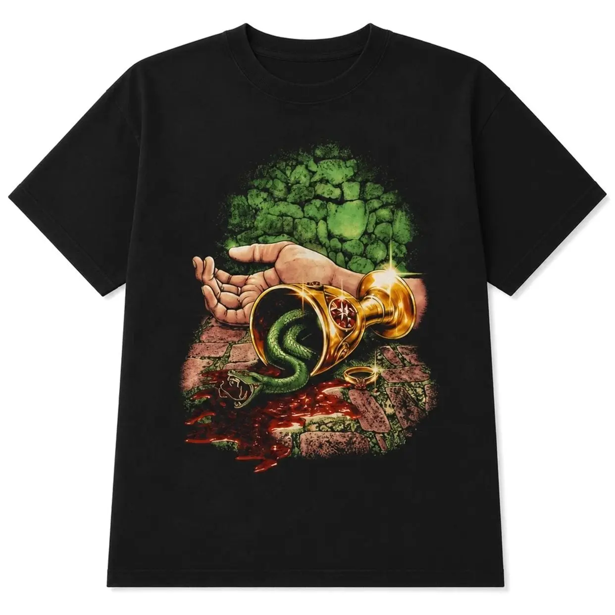 Snake in Golden Chalice with Ring fantasy art shirt C6G