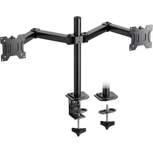 Dual  Mount for 2 Monitors up to 30 inches, Heavy Duty Dual  Stand Holds up to 22 lbs, Dual  Arm with Height Adjustable Tilt Swive Rotate, VESA Hole 75mm or 100mm