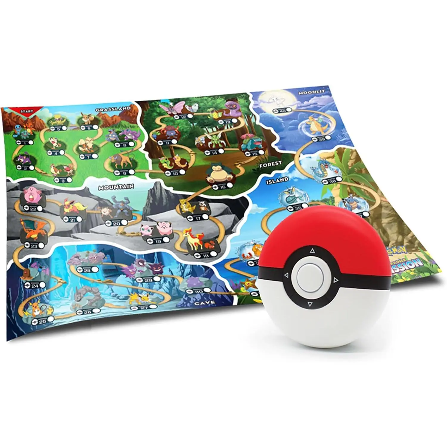 Pokemon Trainer Mission - Electronic Detector Will Guide You On 40 Missions, Voice & Light Instructions, Collect 65 Pokemon, Trainer Map, Kids 5+ Brown Box Packaging