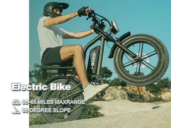 HiKeep K6-G  Electric Bike for Adults - 16/20 Inch Fat Tire Ebike, 750W/Peak 1500W Motor Ebike, 48V15.6AH Detachable Battery, 4 Riding Modes Electric Dirt Bike