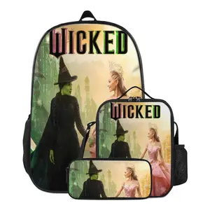Wicked 17" Backpack Bundle | 3-in-1 Waterproof Set (Insulated Lunch Bag + Pencil Case) | School & Holiday Gift-Ready | Machine-Washable + Padded Straps