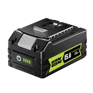 VANON PRO 6Ah Replacement Battery Pack for Bosch 18V BAT610G Cordless Power Tools