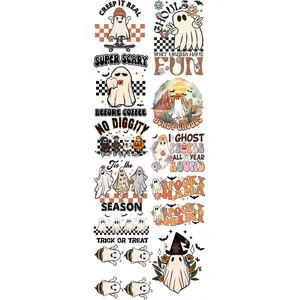 Retro Halloween DTF Transfer Gang Sheet 22" wide x 60" long. Direct To Film