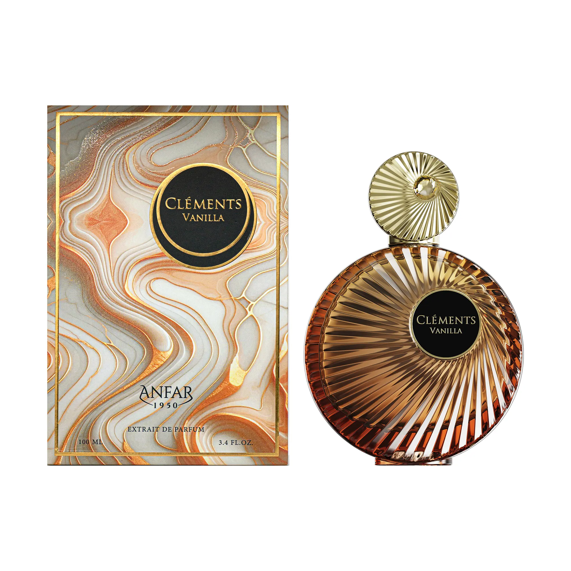 Anfar Clements Vanilla - Perfume for Women and Men - Gourmand Woody Scent - Opens with Whipped Cream Accord - Long-Lasting Scent - 3.4 oz