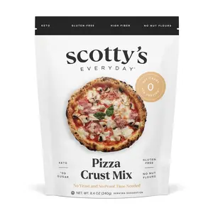 Scotty's Everyday Keto-Friendly Pizza Crust Mix - Vegan, Gluten-Free, No-Rise Required, Quick Bake, 8.4 oz (Pack of 1)