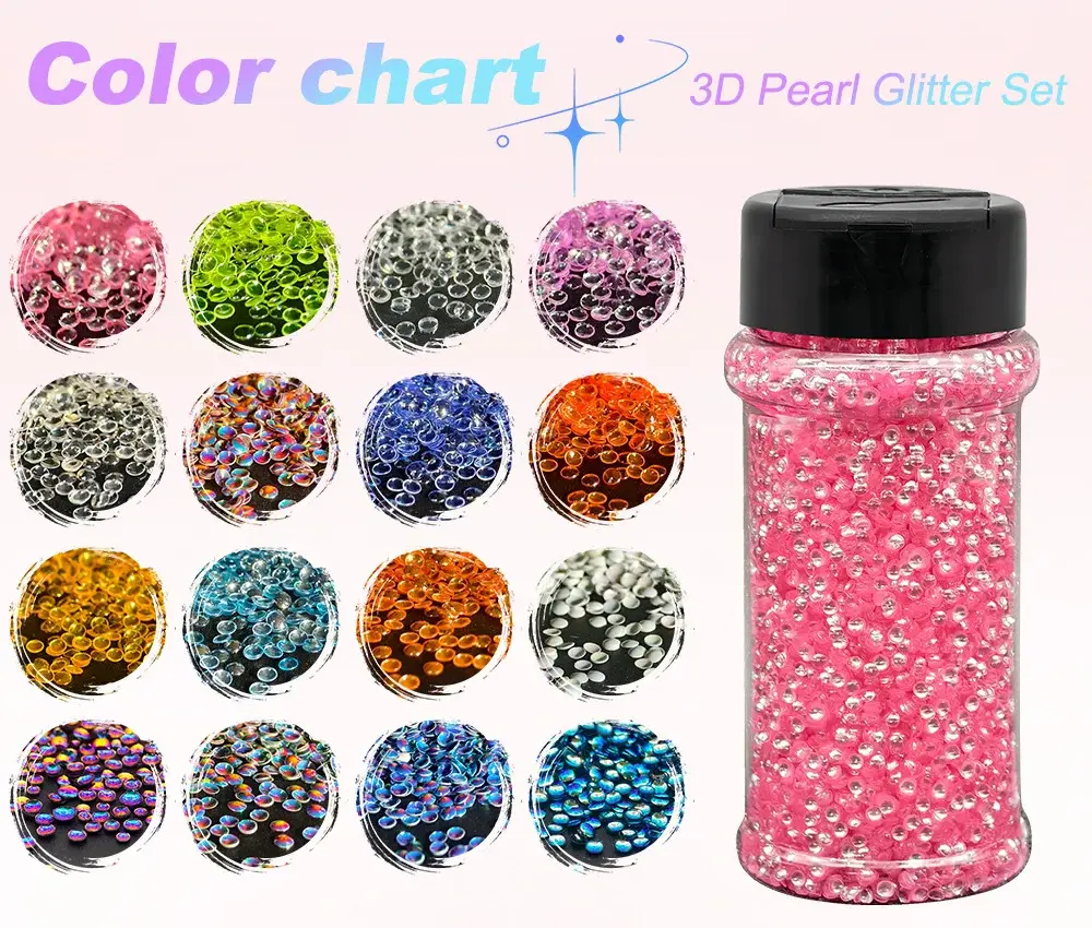 Set19-16 mix colors/3D Pearl Glitter