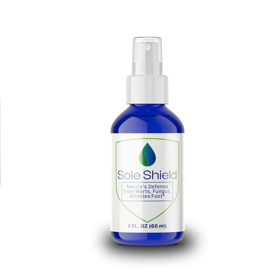 IodinePure Sole Shield Daily Foot Care Spray | Natural Iodine-Based Foot & Shoe Freshening Mist Spray | 2 FL oz (60 mL), Travel Must Have