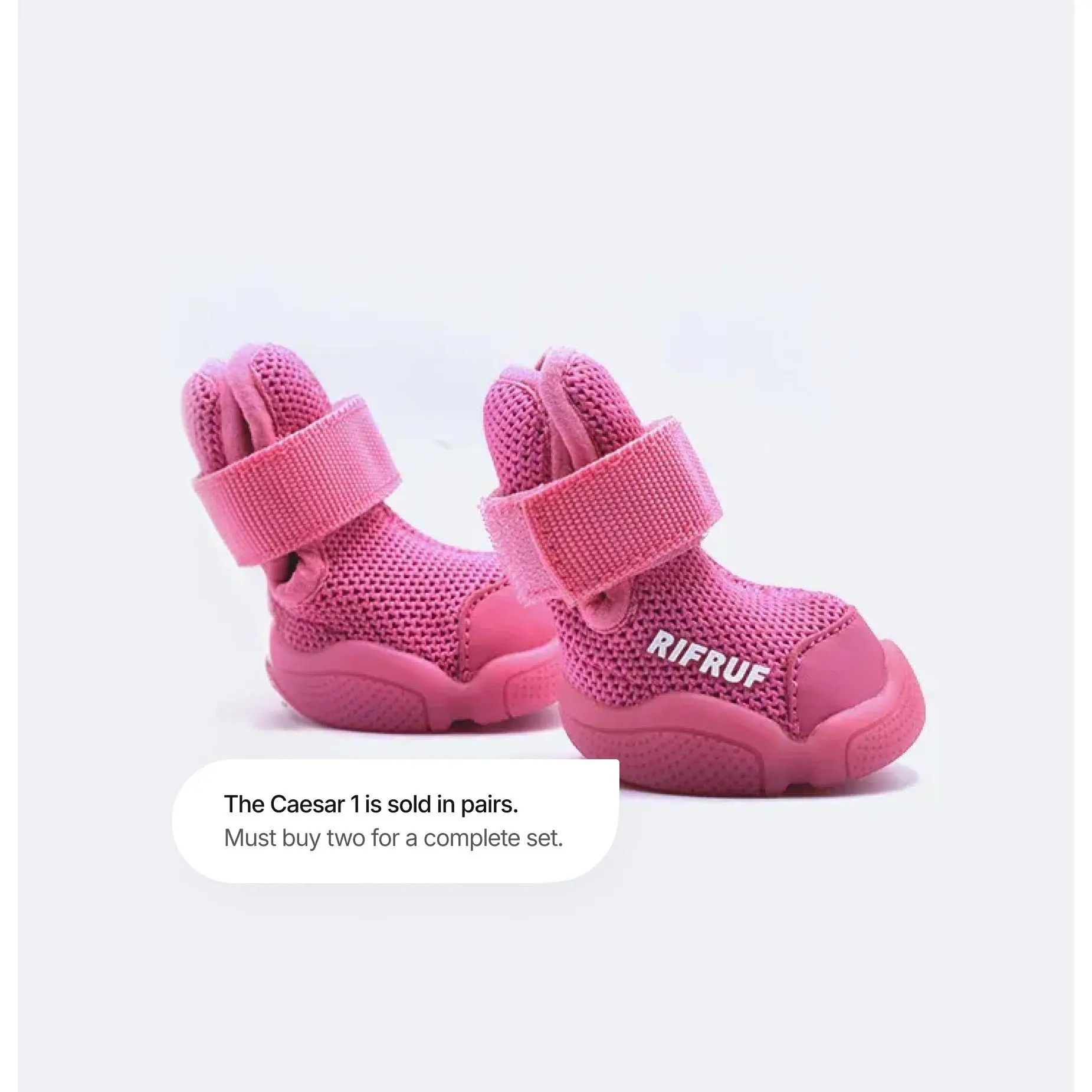 Rifruf 2-Pack Breathable Non-Slip Pet Sneakers - Lightweight Paw Protectors for Dogs & Cats Puppies