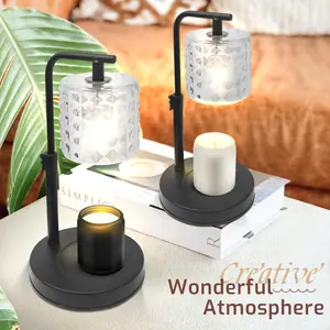 Dimmable Candle Warmer with Timer & Adjustable Height - Safe Flameless Fragrance Warmer Lamp, Must-Have for Christmas Home Decor & Gift