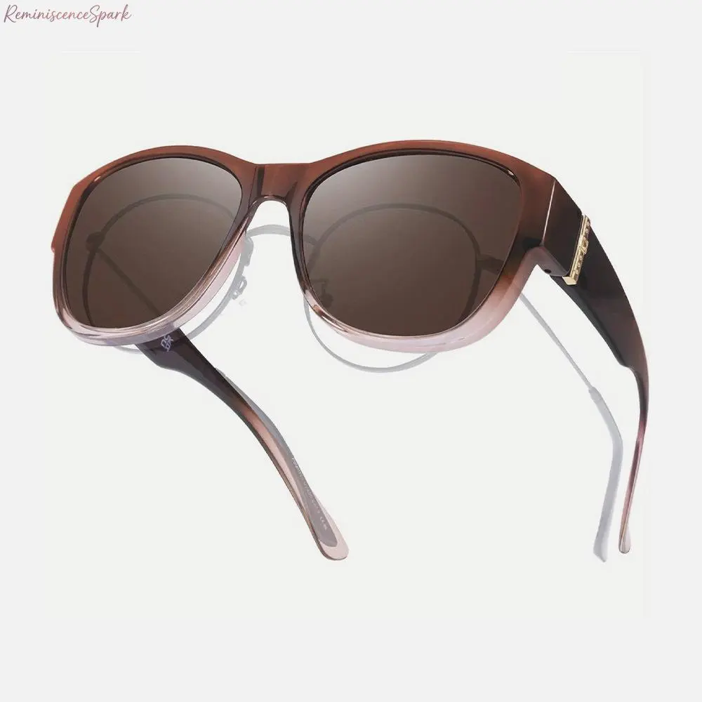 Women's Polarised Fit-Over Sunglasses - Lightweight Durable Frame, UV400 Anti-Glare Lenses, Anti Glare Shades for Driving, Outdoor Sports & Activities, Lightweight Durable Sunglasses