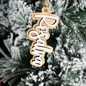 Custom Name Tag – Personalized Wooden Badge for Events, Work, or Gifts | 1/8” Birch Wood Double Layer | 3” x 2 Metal Lightweight