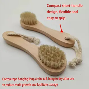 Medium Soft Bristle Hair and Beard Brush, Unisex Smooth Styling Tool, Enhances Shine, Personal Hygiene Bathing Accessory