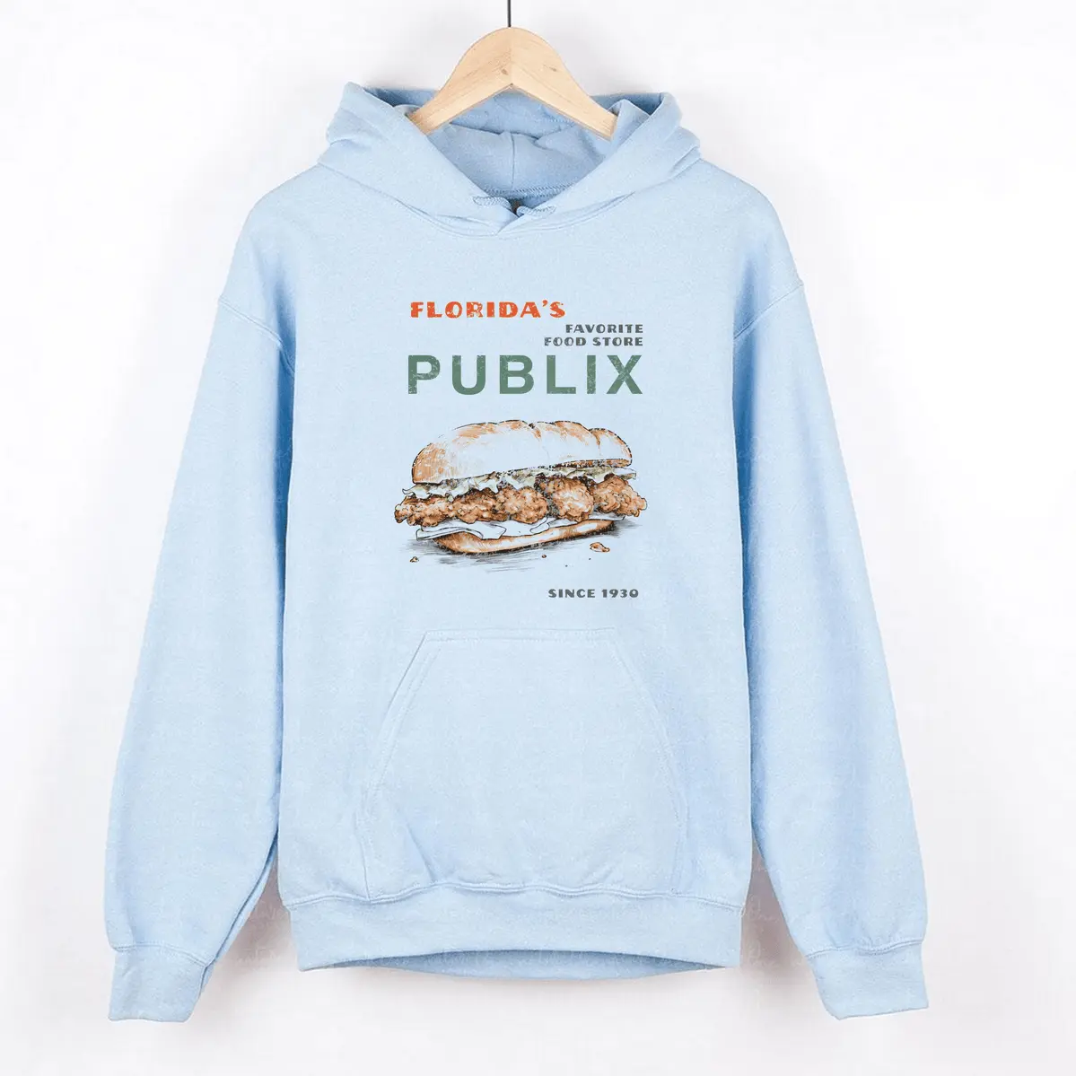 Women's Publix Sub Vintage Casual Crew Neck Hoodie & Sweatshirt - All Season Tops, Clothes for Publix Fans, Florida's Favorite Grocery Store Enthusiasts, Soft Cotton Go-To Apparel