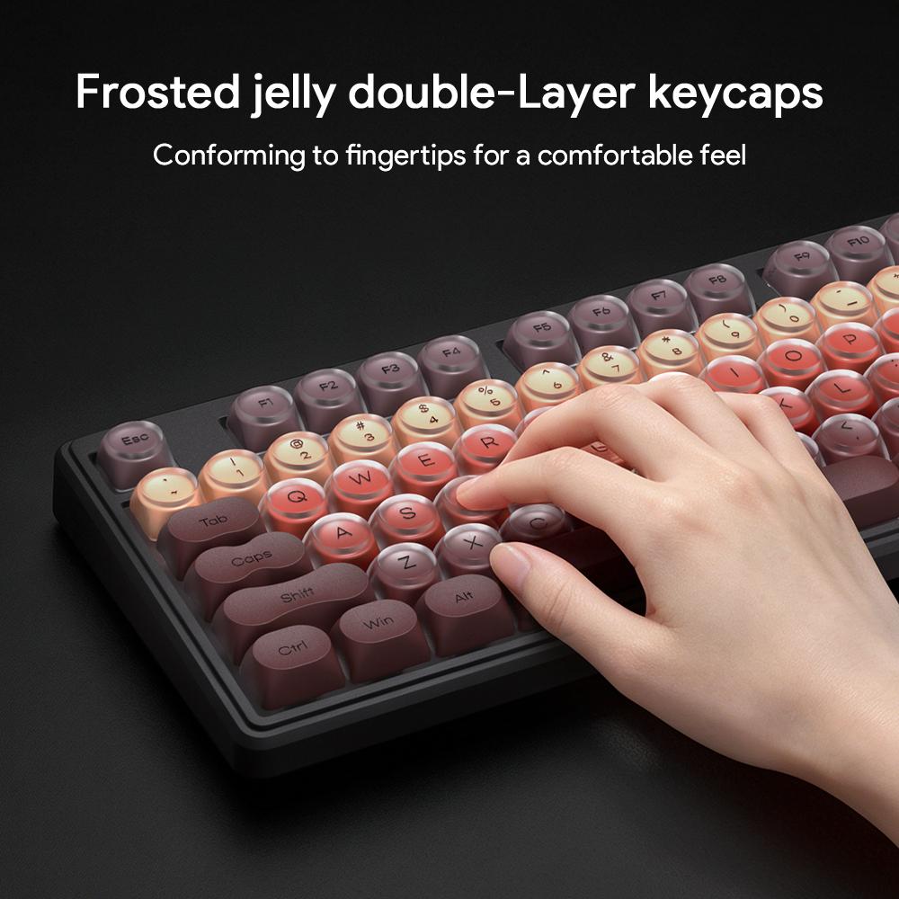 FURYCUBE IP108 (PRO) Foundation Keyboard,108 keys Tri-mode Cute Classic Keyboard with Number Pad,Membrane keyboard,RGB Backlit Ergonomic Office Silent Computer Keyboard for PC, MAC, PS4, Xbox ONE Gamer,Giftguide