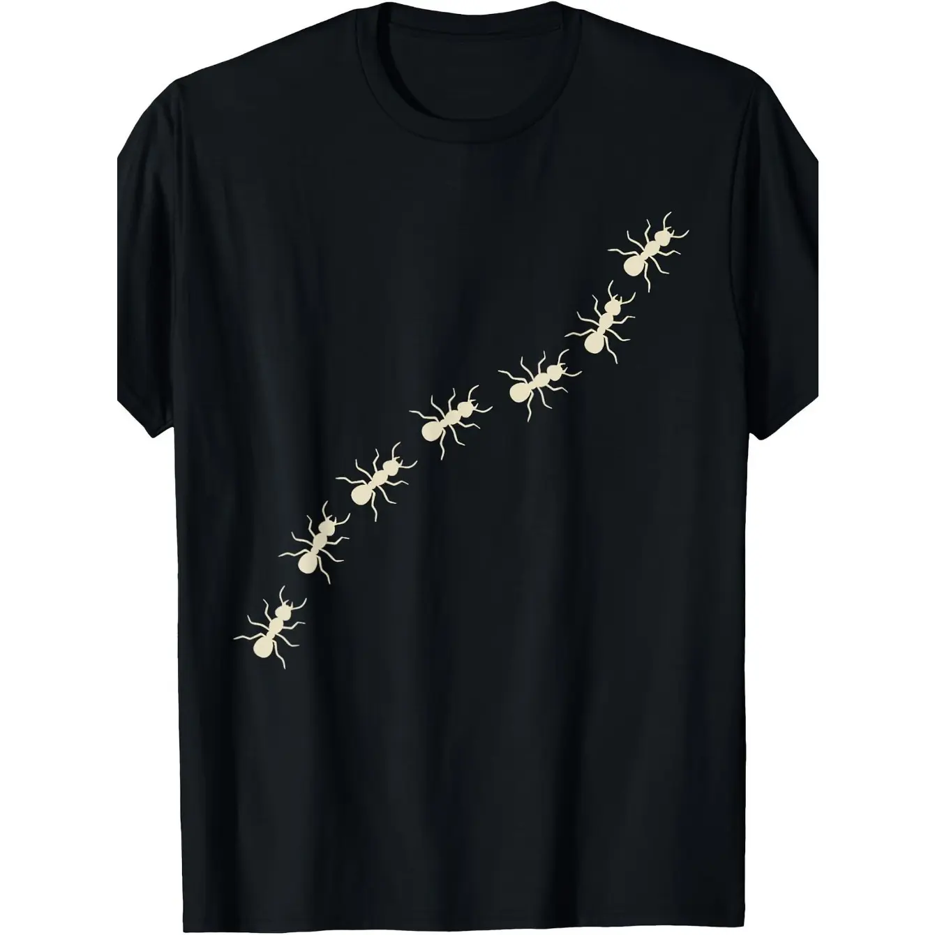 Men's funny ant walk insect Graphic T-Shirt - Short Sleeve Crew Neck Regular Fit Casual Wear |     Soft & Breathable Fabric, Everyday Comfort, Machine Washable, humorous casual clothing fashion