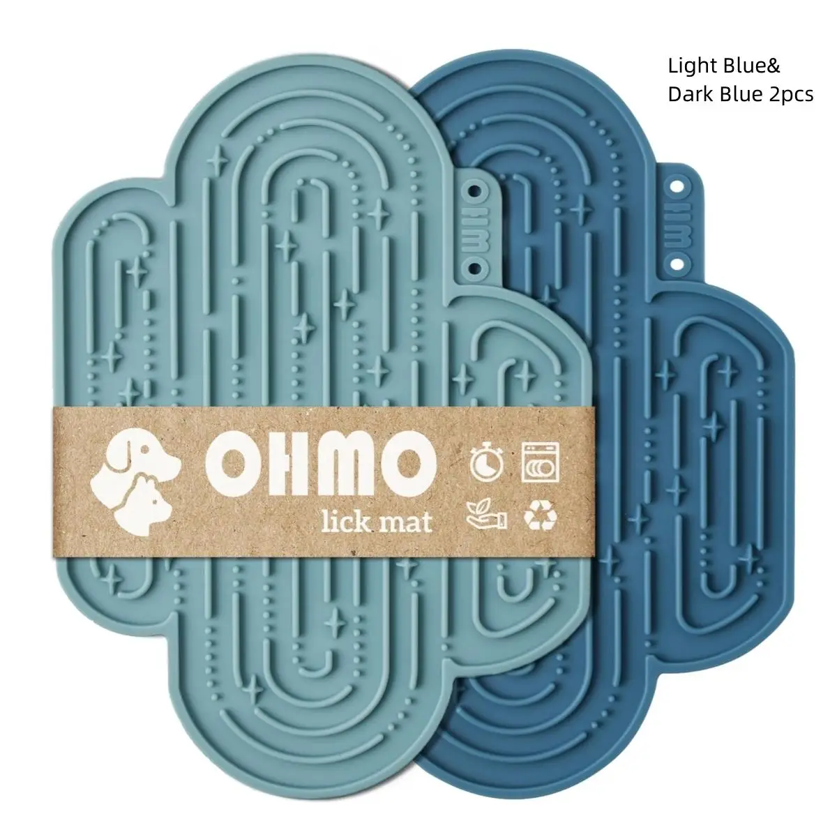 Pet Licking Mat, 2 Counts/set Pet Slow Feeder Pad for Dogs and Cats, Easy to Clean Pet Slow Feeders, Pet Feeding Supplies