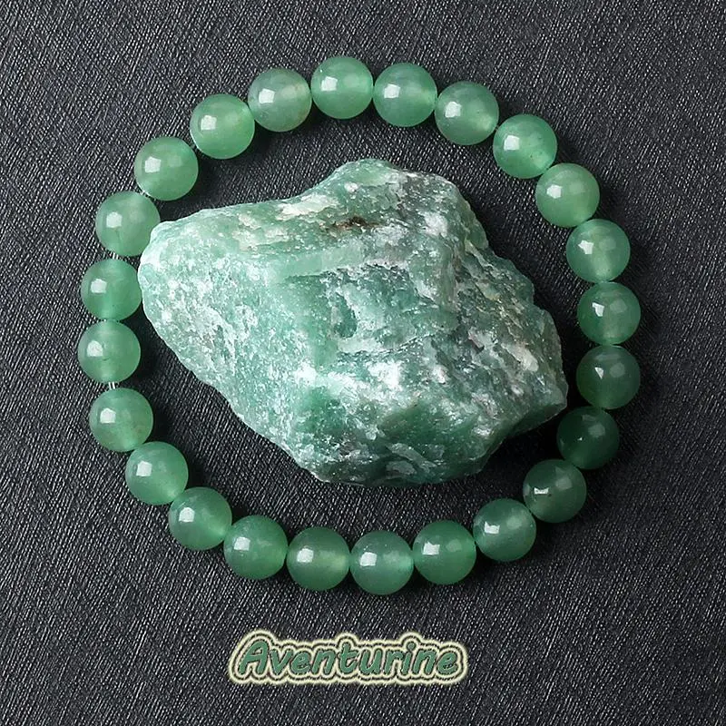 Original Natural Green Aventurine Beaded Bracelets Women Aventurine Jades Quartz Mala Beads Bracelet Meditation Healing Jewelry