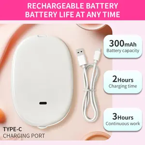 Proposal & Valentine's Gift: White Elegant Compact Mirror with LED Light - Mini Travel Makeup Mirror for Her Purse (1 Pack, Luxury Style)