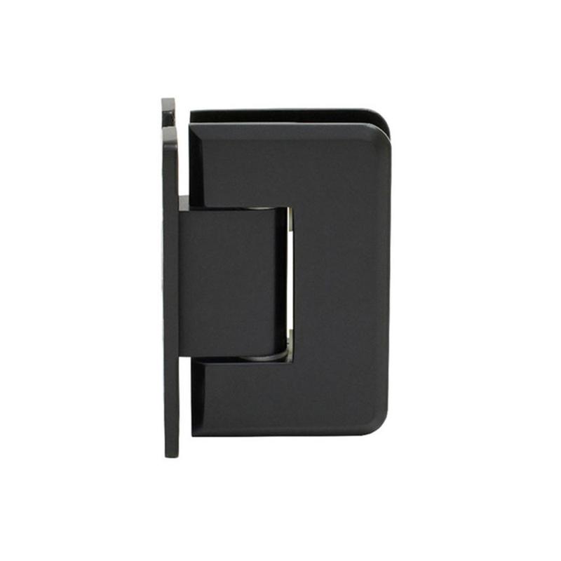 NCYINOX Solid Brass Adjustable Beveled Wall Mount 90 Degree Double Side H Back Plate Standard Hinge Bathroom Glass Clamp