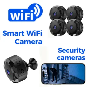 Mini Wireless Magnetic Security Camera, Real-Time Audio Video Recording, HD Indoor Surveillance, Smart Pet Camera, Flexible Installation