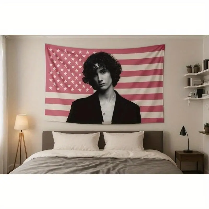 2D Flat, 1pc 2D Printing Pink SOMBR Flag Wall Poster |   Indie Artist Tapestry Banner |   Aesthetic Room Decor |   Large Alt Flag |   Fan side print) Grommets' Color Random