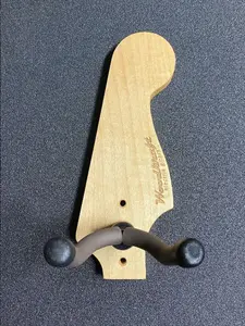 Woodcraft Electric Guitars Guitar And Bass Hanger – S-Style Headstock Shape, Natural Stain