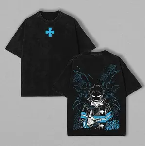 valentine shirts  Shinra Kusakabe Tee – Washed Oversized Anime Shirt for Fire Force Fans
