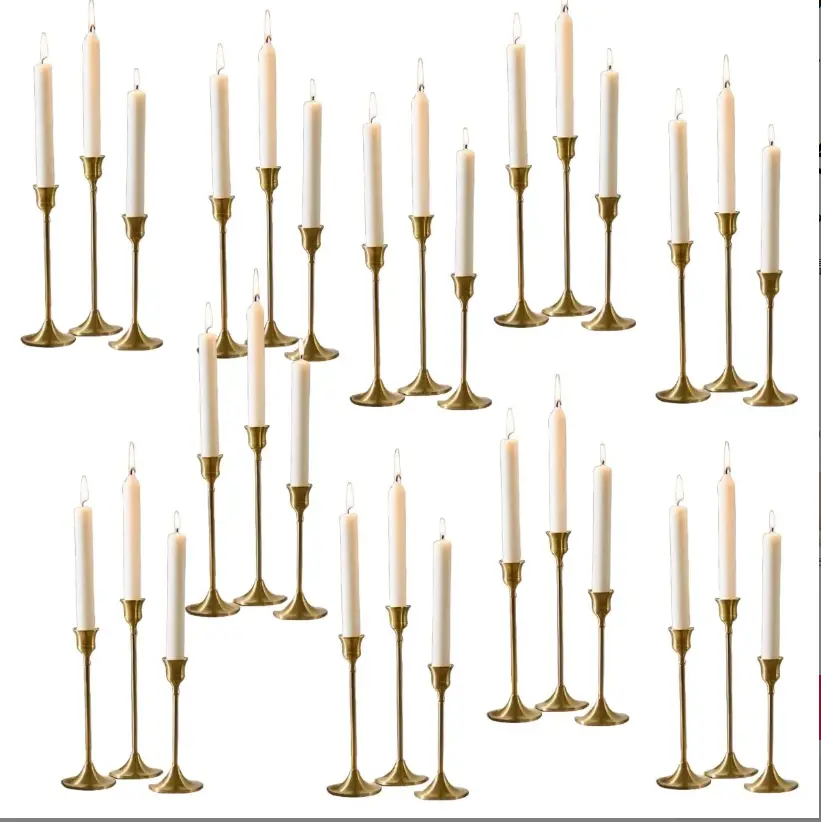 Elegant Romantic Vintage Metal Taper Candle Holders, 30-Piece Set Candle Stands, Candlestick for Wedding, Dinner, Halloween and Home Interior Decor Ornaments, Home Dining Decor, Interior Decoration Accessories, Decoration Items