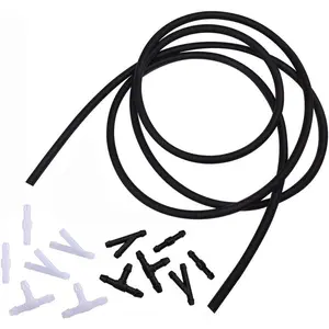 Universal Windshield Washer Nozzle Fluid Hose Kit 3 Meters with 12 Pcs Hose Connectors Suitable for Most of Car Washer Fluid Tubing