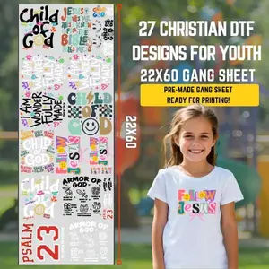27 Christian DTF Designs for Youth