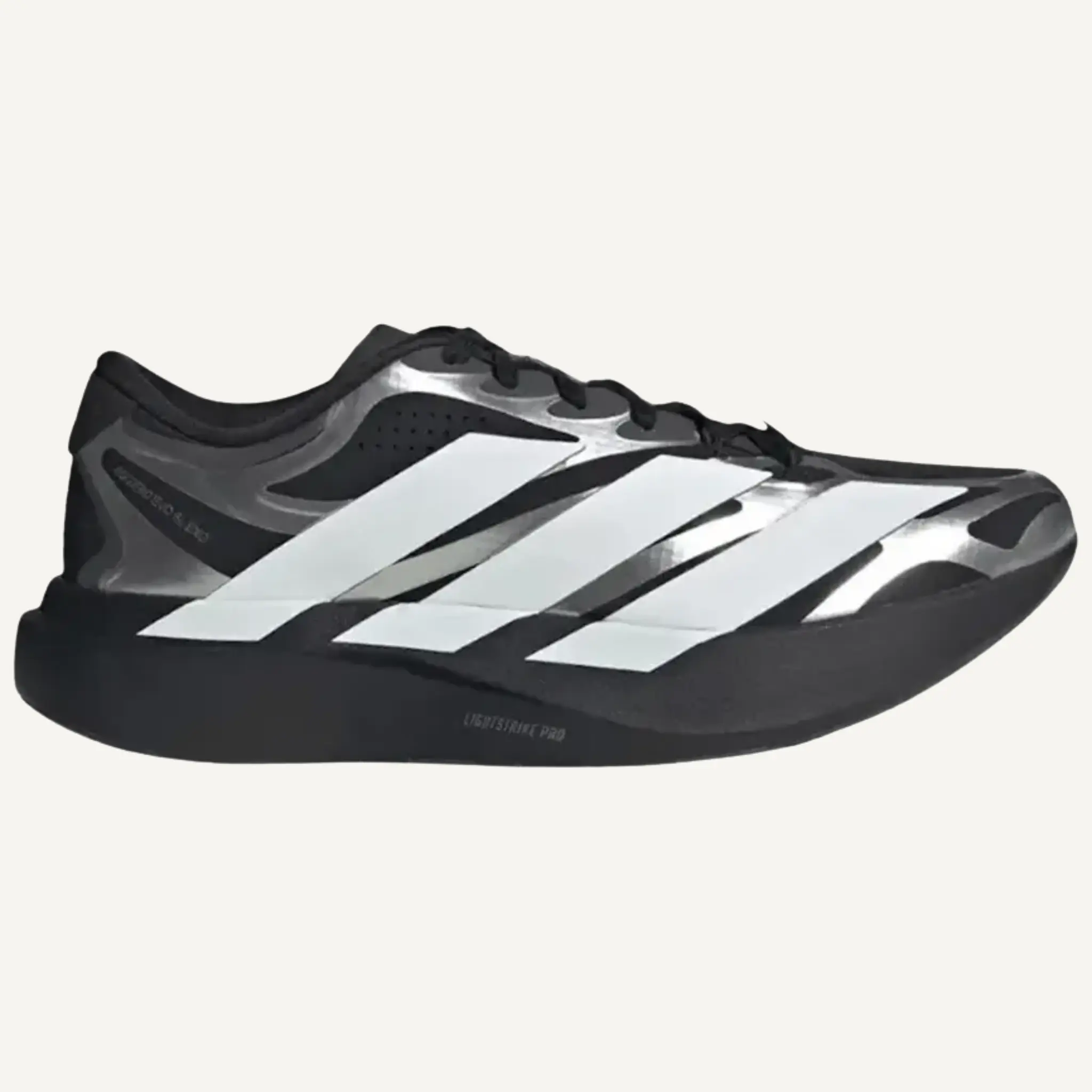 Adidas Men's Black/White/Silver Adizero EVO SL EXO Sneakers, KI4764 Adidas Men's Black/White/Silver Adizero EVO SL EXO Sneakers, KI4764