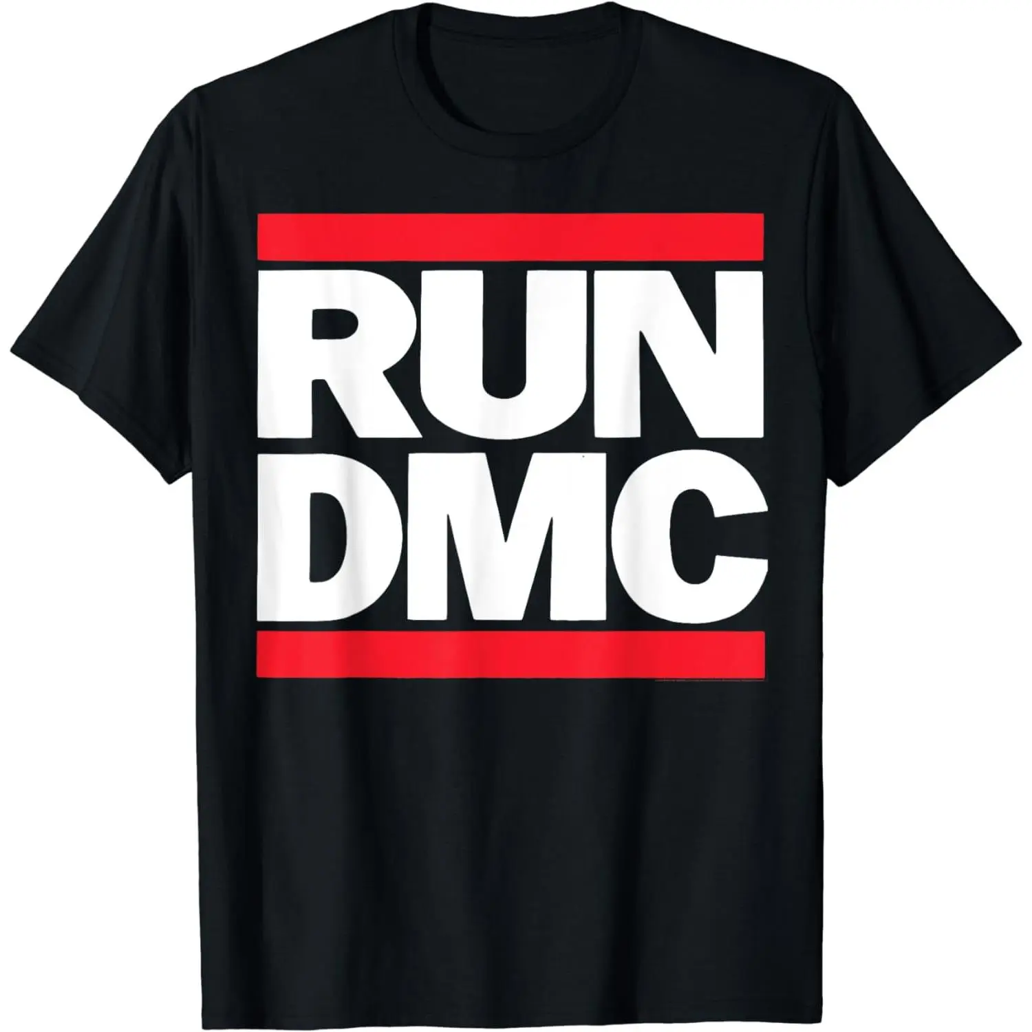 Women's Black Cotton Short Sleeve Run DMC Official Logo T-Shirt