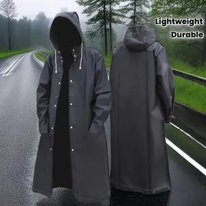 Durable long raincoat - lightweight, breathable, fully enclosed