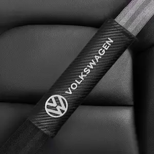 1/2Pcs Seat Belt Cover Car Styling Leather Safety Shoulder Protector For Volkswagen VW GTI Golf 5 6 7 Mk4 Mk5 Mk6 Polo Passat B5 B6 B7 Scirocco Jetta Tiguan CC Touareg Beetle Rline R Touran Bora Auto Accessories Car Accessory