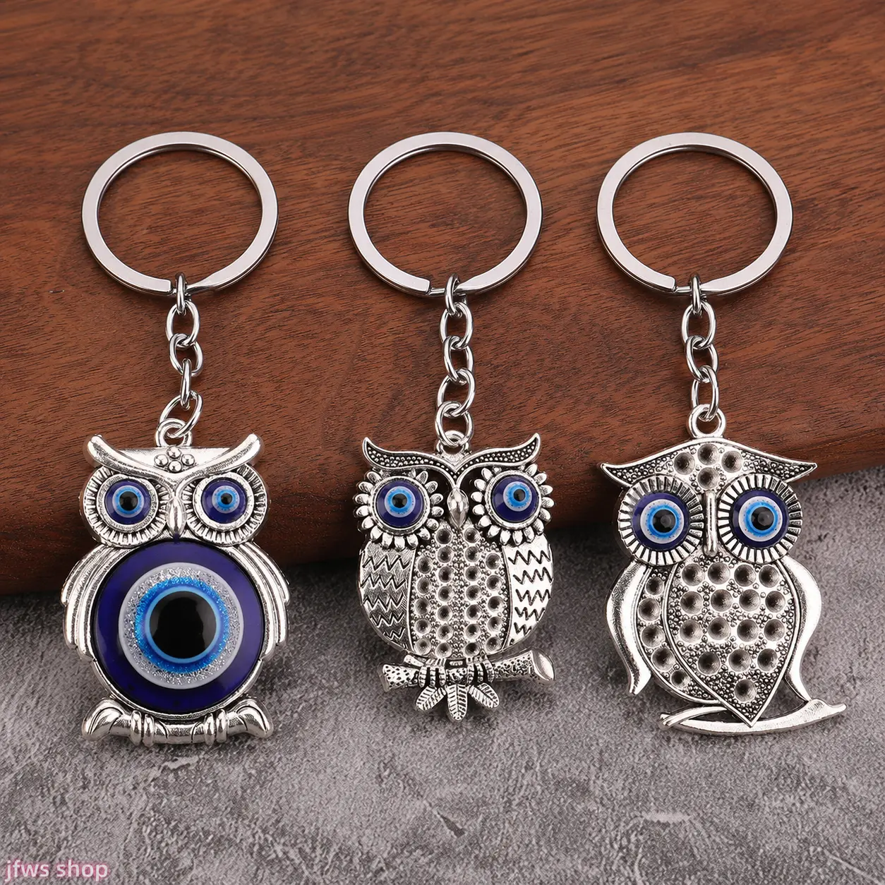 3 Pack Keychains for Women, Vintage Owl & Evil Eye Alloy Pendants, Lightweight & Durable Bag Charms, Trendy US Design Accessory, Versatile Gift Idea, Eco-Friendly Alloy, Trendy Accessory