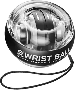 JIN BD Wrist Trainer Ball Auto-Start Gyroscopic Forearm Exerciser Gyro Ball for Strengthen Arms Fingers Bones and Muscles Eco-Friendly Design Without LED Lights