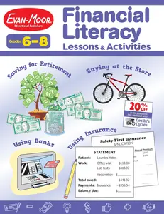 Financial Literacy Lessons and Activities for Grade 6 Teacher’s Resource Book, Reproducible Worksheets, Homeschool Resources, Classroom Lessons, Math Word Problems, Money Games