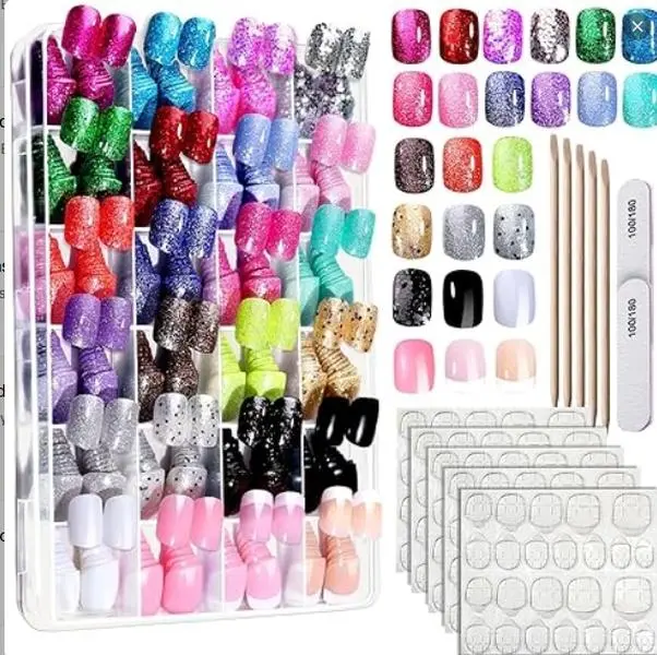 Press on Nails Short, 24 Colors 576PCS Presson Nails for Women, Cat Eye Nails ShortRound. Glossy Nails Press On French Tip,Natural Fit Lightweight for Daily PartyFestival Nail Art Available in various specifications and styles
